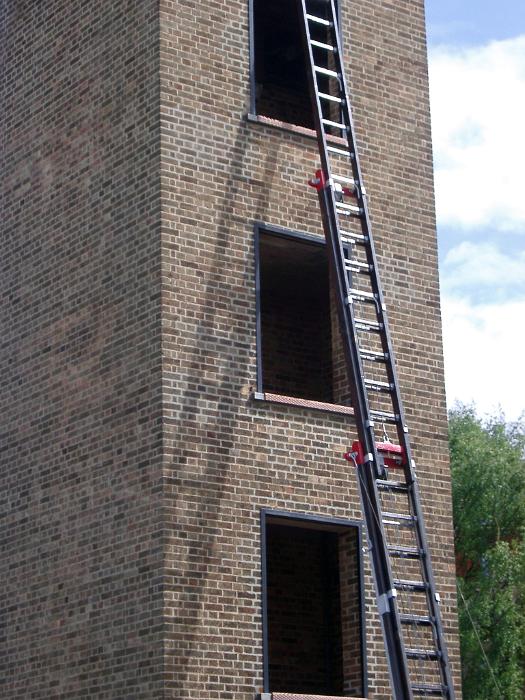 Fire protection training tower representing planned system testing and emergency readiness
